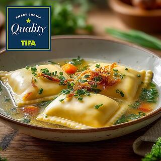 Maultaschen mit Gemüse 