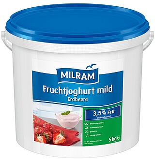 MILRAM Fruchtjoghurt Erdbeere 3,​5% Fett 