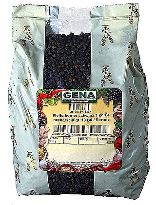 Pfeffer schwarz, ganz 