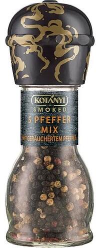 5-​Pfeffer-​Mix mit geräuchertem Pfeffer 70 g Mühle, Kotanyi 